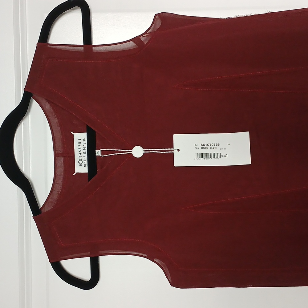 NWT Maison Magriela Red 100% Cotton MIDI dress